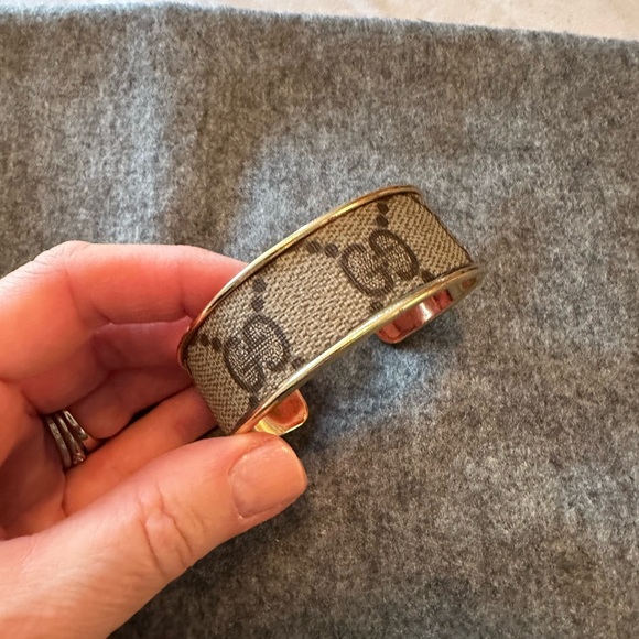 Repurposed Gucci canvas cuff - Picture 3 of 7